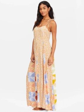 Billabong Vintage Gal Floral Patchwork Maxi Dress